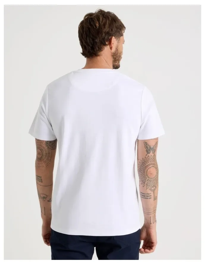 Basque Crew Neck T-Shirt in White