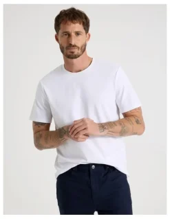 Basque Crew Neck T-Shirt in White
