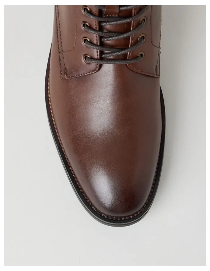 Basque Darcy Leather Lace Up Boot in Tan