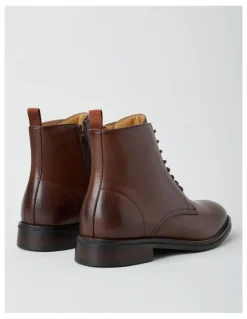 Basque Darcy Leather Lace Up Boot in Tan