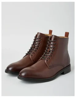 Basque Darcy Leather Lace Up Boot in Tan