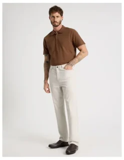 Basque Five Pocket Casual Pant in Silver Grey