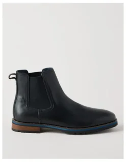 Basque Harvey Leather Chelsea Boot in Black