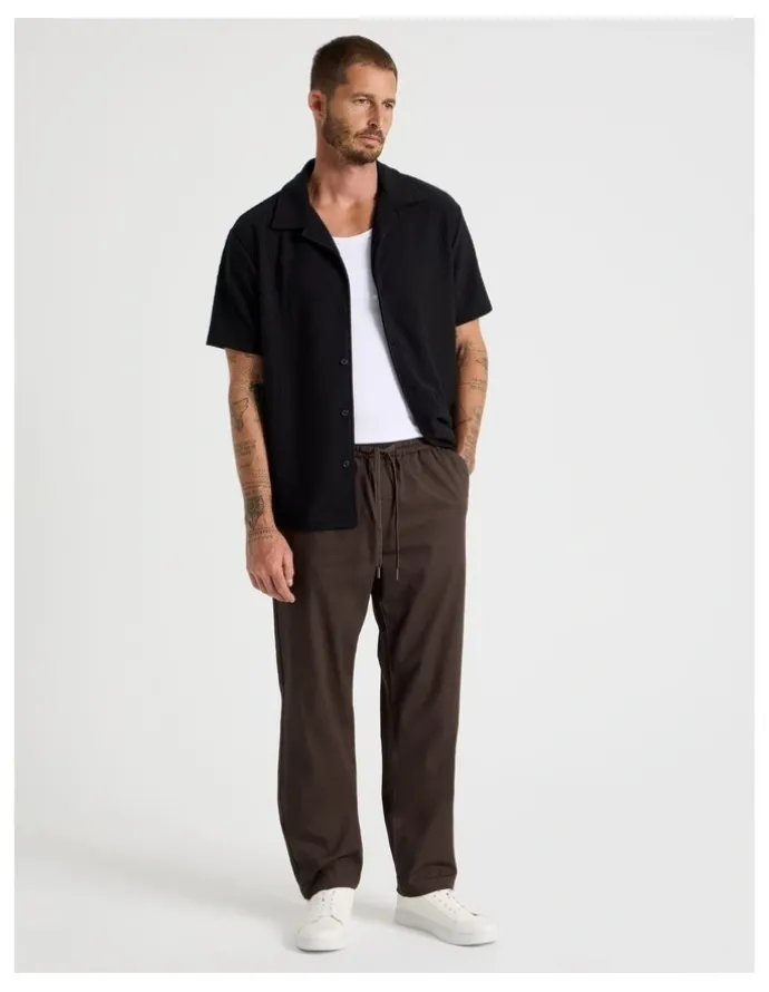 Basque Rugby Jogger Pant in Brown
