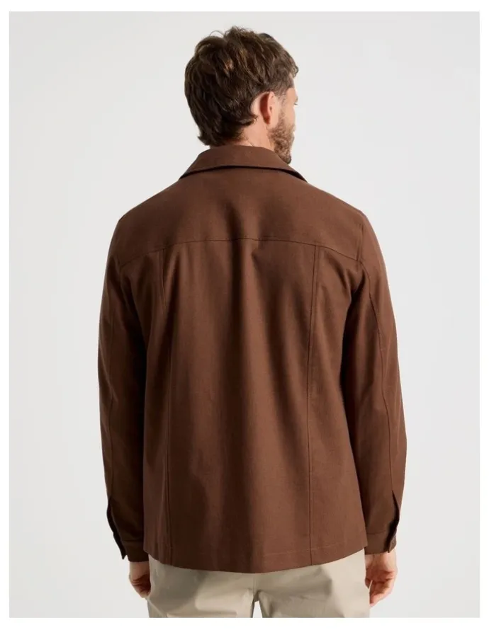 Basque Safari Style Jacket in Brown