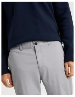 Basque Straight Leg Chino Pant in Steel