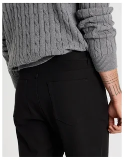 Basque Tech Twill Five Pocket Pants in Black