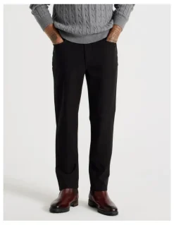 Basque Tech Twill Five Pocket Pants in Black