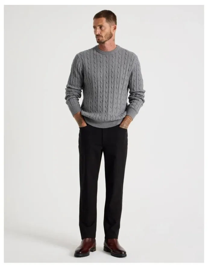 Basque Tech Twill Five Pocket Pants in Black