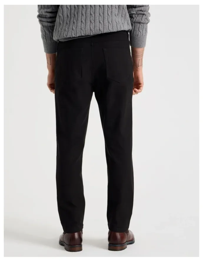 Basque Tech Twill Five Pocket Pants in Black