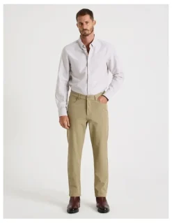 Basque Tech Twill Five Pocket Pants in Taupe
