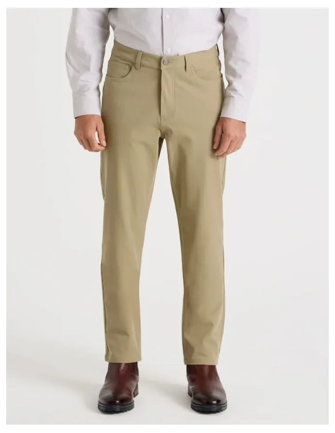 Basque Tech Twill Five Pocket Pants in Taupe