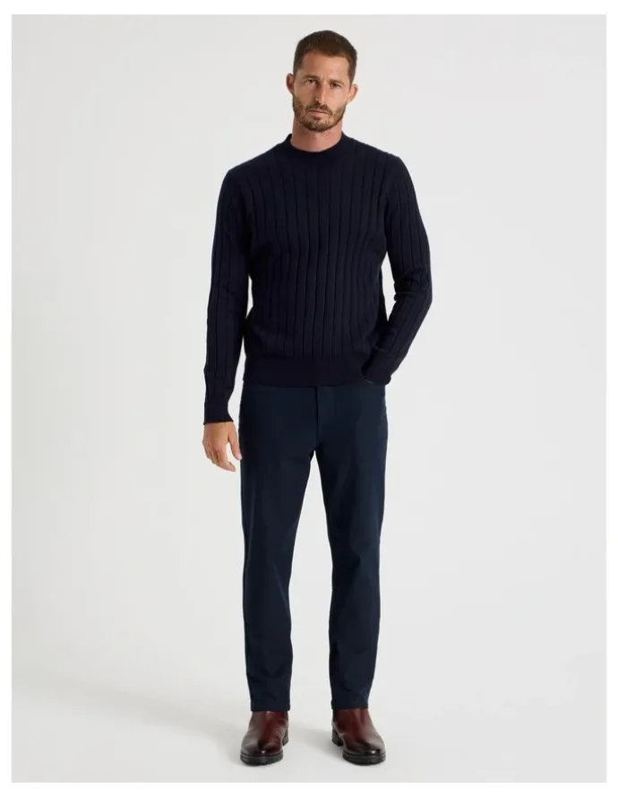 Basque Tech Twill Five Pocket Pants in Navy