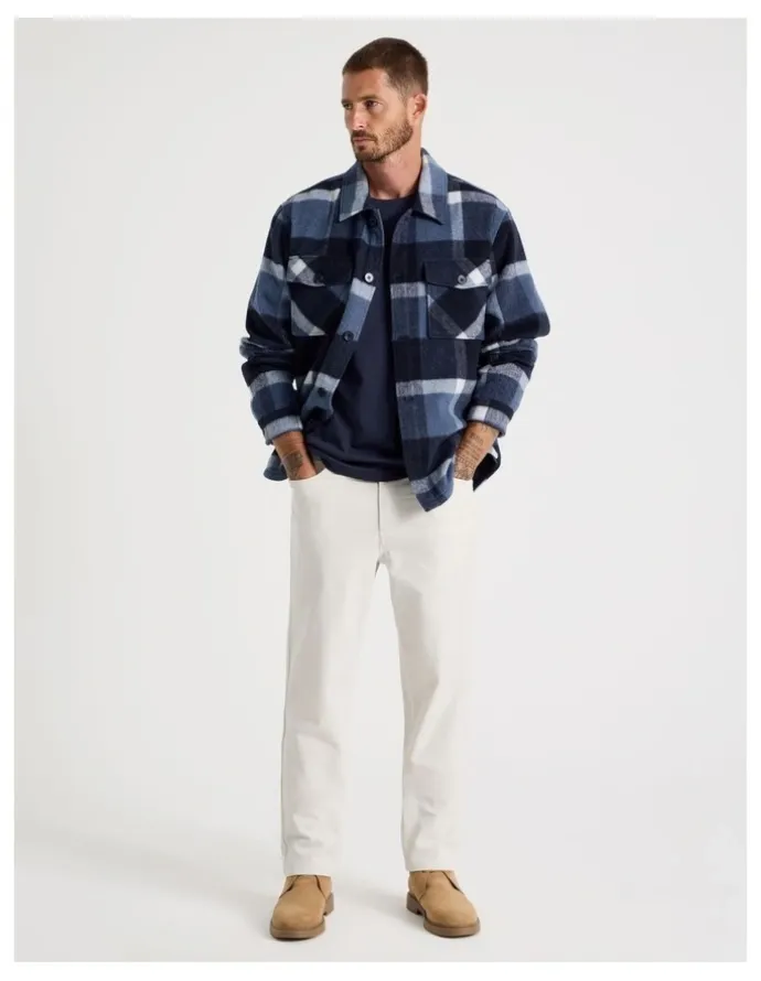 Basque Tech Twill Five Pocket Pants in White