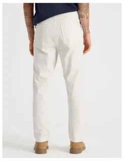 Basque Tech Twill Five Pocket Pants in White