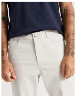Basque Tech Twill Five Pocket Pants in White