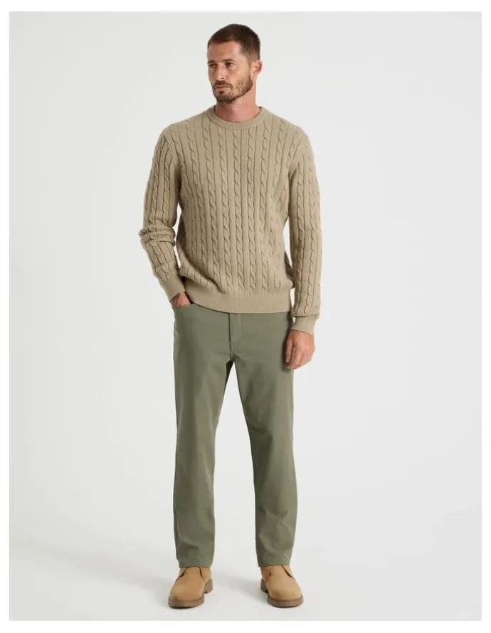 Basque Tech Twill Five Pocket Pants in Light Green