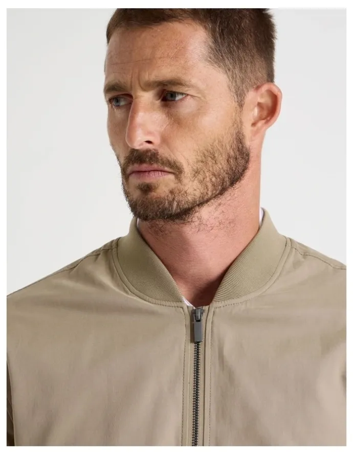 Basque Water Resistant Bomber Jacket in Sand