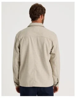 Basque Wool Blend Shacket in Cream