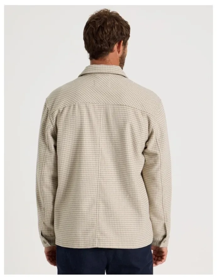 Basque Wool Blend Shacket in Cream