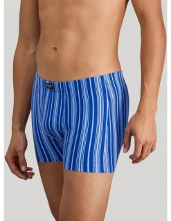 Bendon Man Cotton Stretch Mens Trunk in Surf The Web Stripe