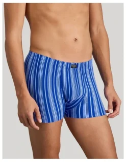 Bendon Man Cotton Stretch Mens Trunk in Surf The Web Stripe