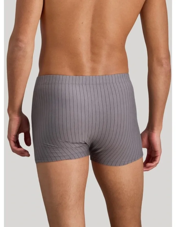 Bendon Man Cotton Stretch Mens Trunk in Ash Pinstripe