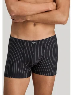 Bendon Man Cotton Stretch Mens Trunk in Black Pinstripe