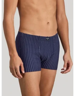 Bendon Man Cotton Stretch Mens Trunk in Peacoat Pinstripe