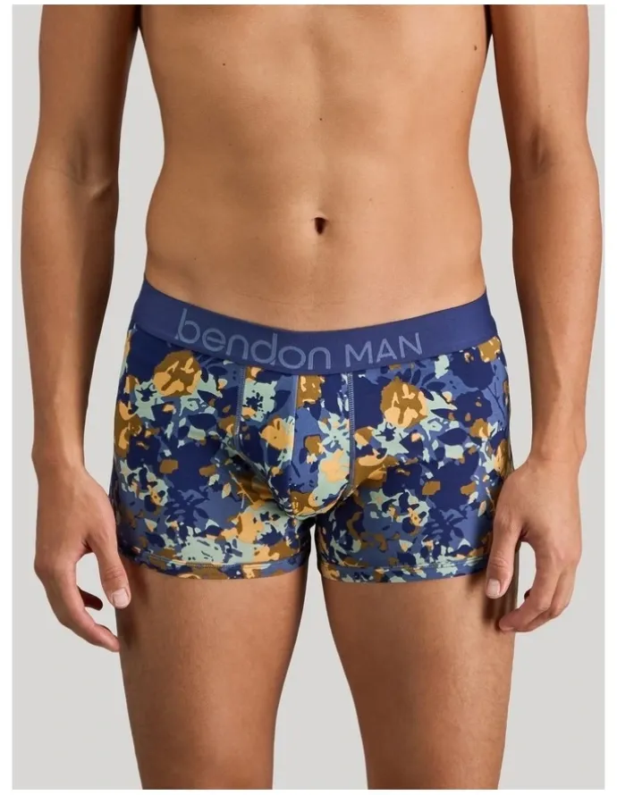 Bendon Man Retros Print Mens Trunk in Wild Camo Print