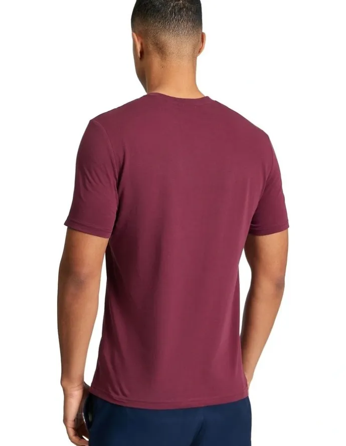 Ben Sherman Core Stripe Tee in Aubergine