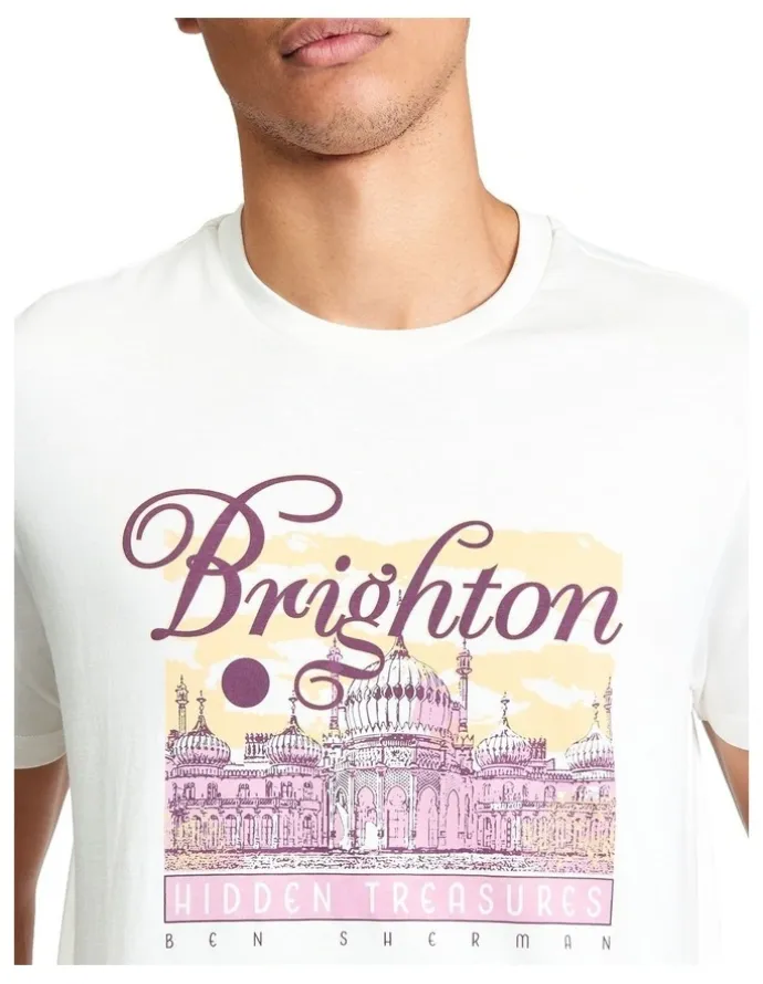 Ben Sherman Hidden Treasures Tee in Ivory