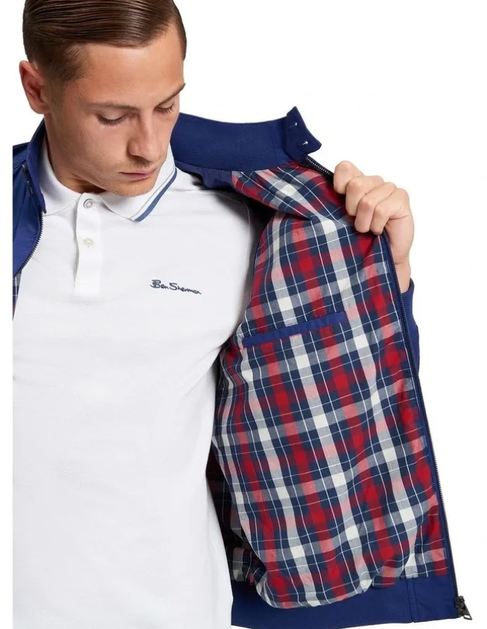 Ben Sherman Signature Harrington Jacket in Persian Blue