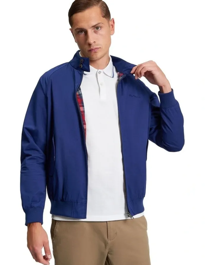 Ben Sherman Signature Harrington Jacket in Persian Blue