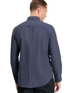 Ben Sherman Signature Oxford Long Sleeve Shirt in Slate