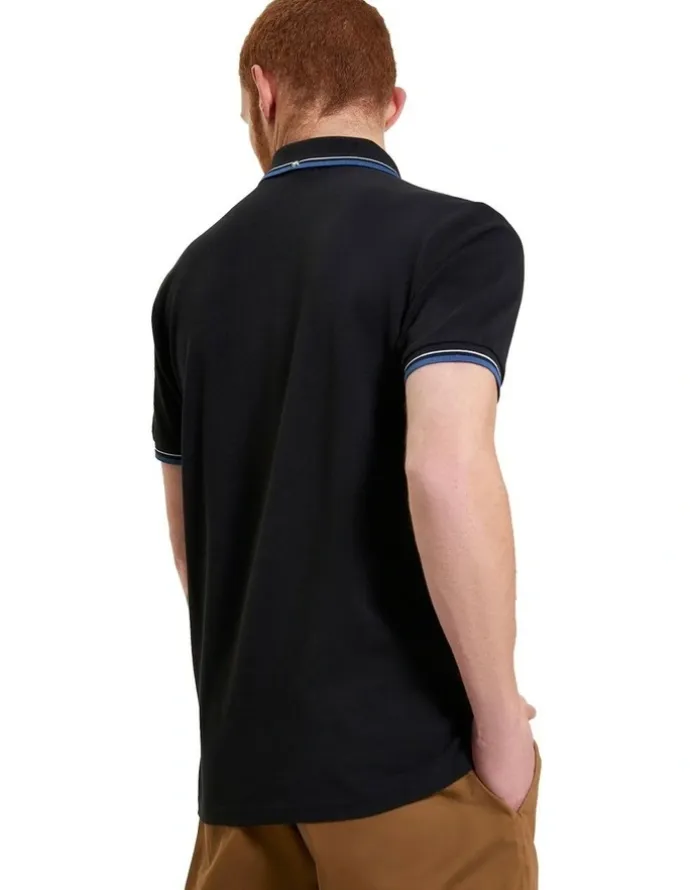 Ben Sherman Signature Pique Polo in Black