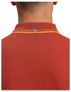 Ben Sherman Signature Pique Polo in Burnt Orange