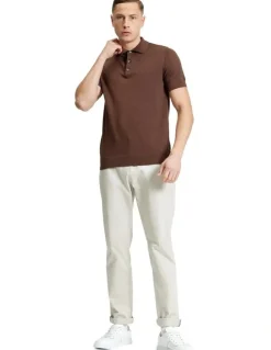 Ben Sherman Signature Short Sleeve Polo in Chestnut