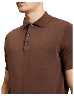 Ben Sherman Signature Short Sleeve Polo in Chestnut