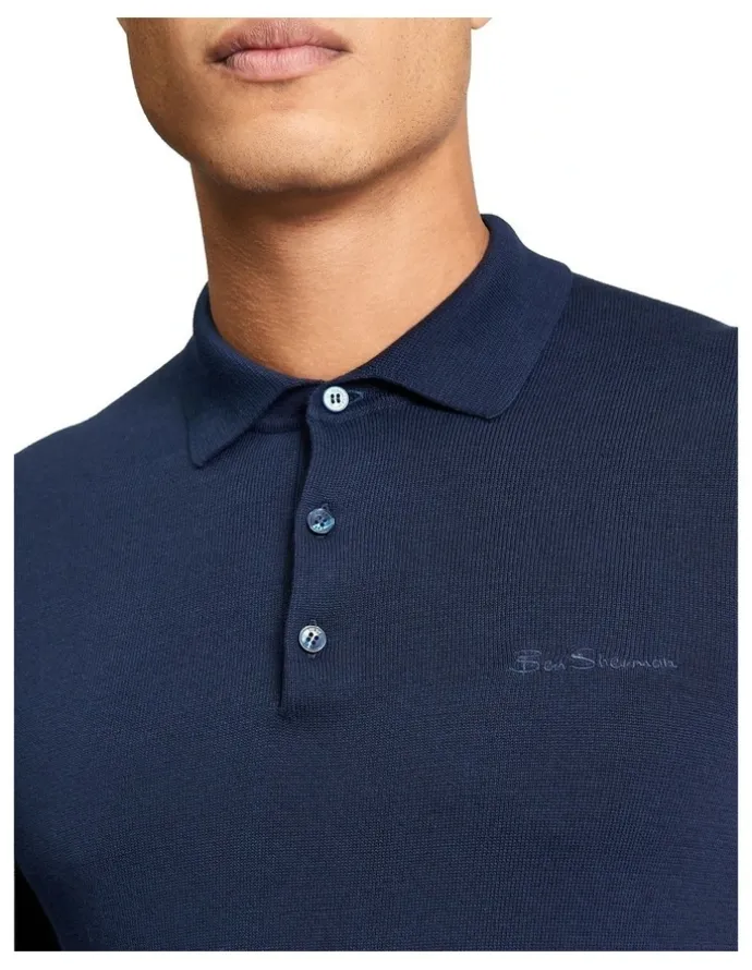 Ben Sherman Signature Short Sleeve Polo in Dark Navy