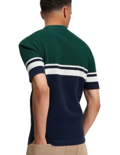 Ben Sherman Sport Block Polo in Dark Navy