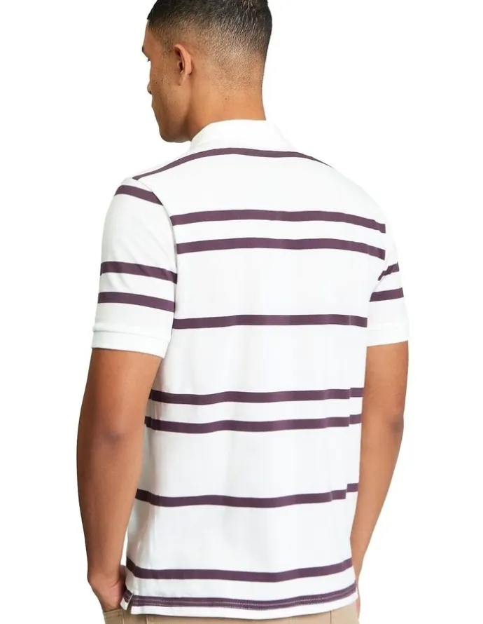 Ben Sherman Sports Stripe Polo in Snow White