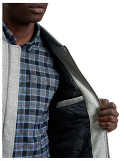Ben Sherman Wool Melange Bomber in Grey