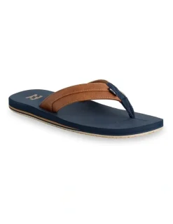 Billabong All Day Impact Thongs In Navy Tan