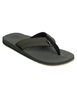 Billabong All Day Impact Thongs in Military Green