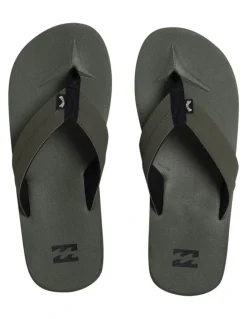 Billabong All Day Impact Thongs in Military Green
