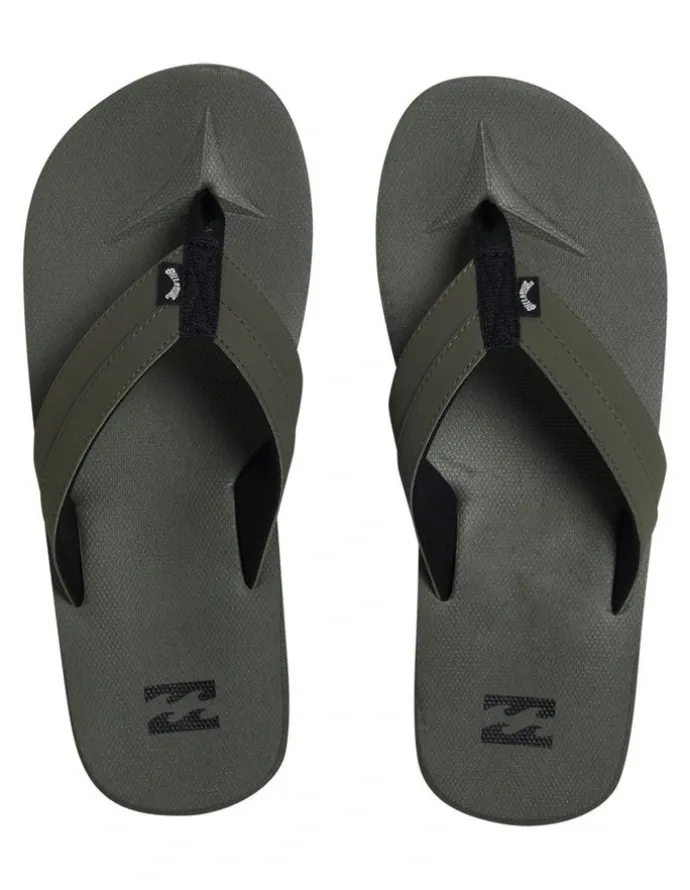Billabong All Day Impact Thongs in Military Green