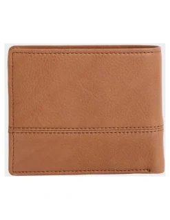 Billabong Dimension 2 In 1 Leather Wallet in Tan