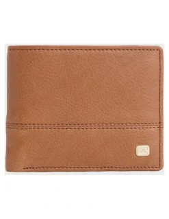 Billabong Dimension 2 In 1 Leather Wallet in Tan