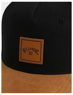 Billabong Stacked Snapback Cap in Black/Tan